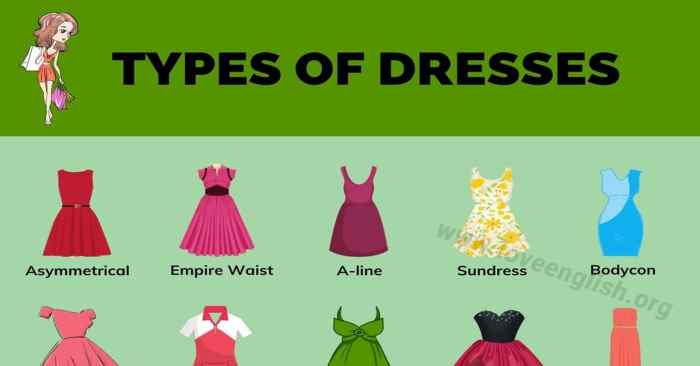 Different types of dress styles